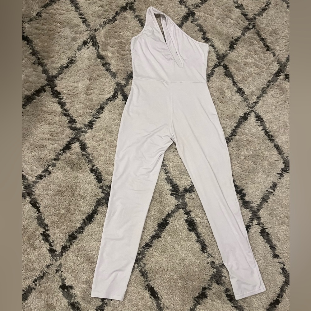 White one shoulder romper